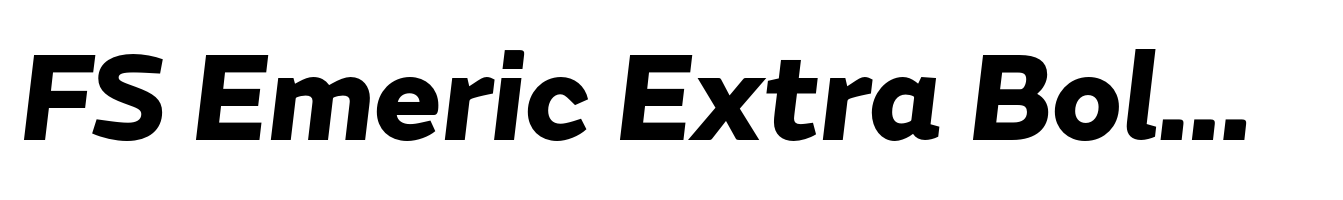 FS Emeric Extra Bold Italic